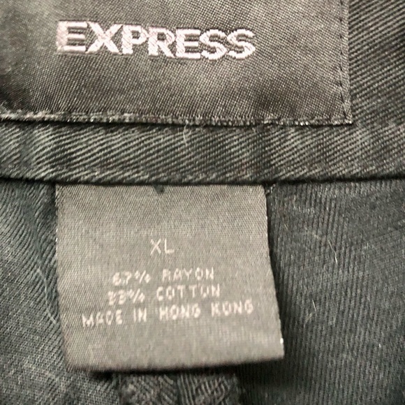 Express Black Button Fly Pants with Drawstring, Size XL - Picture 3 of 4